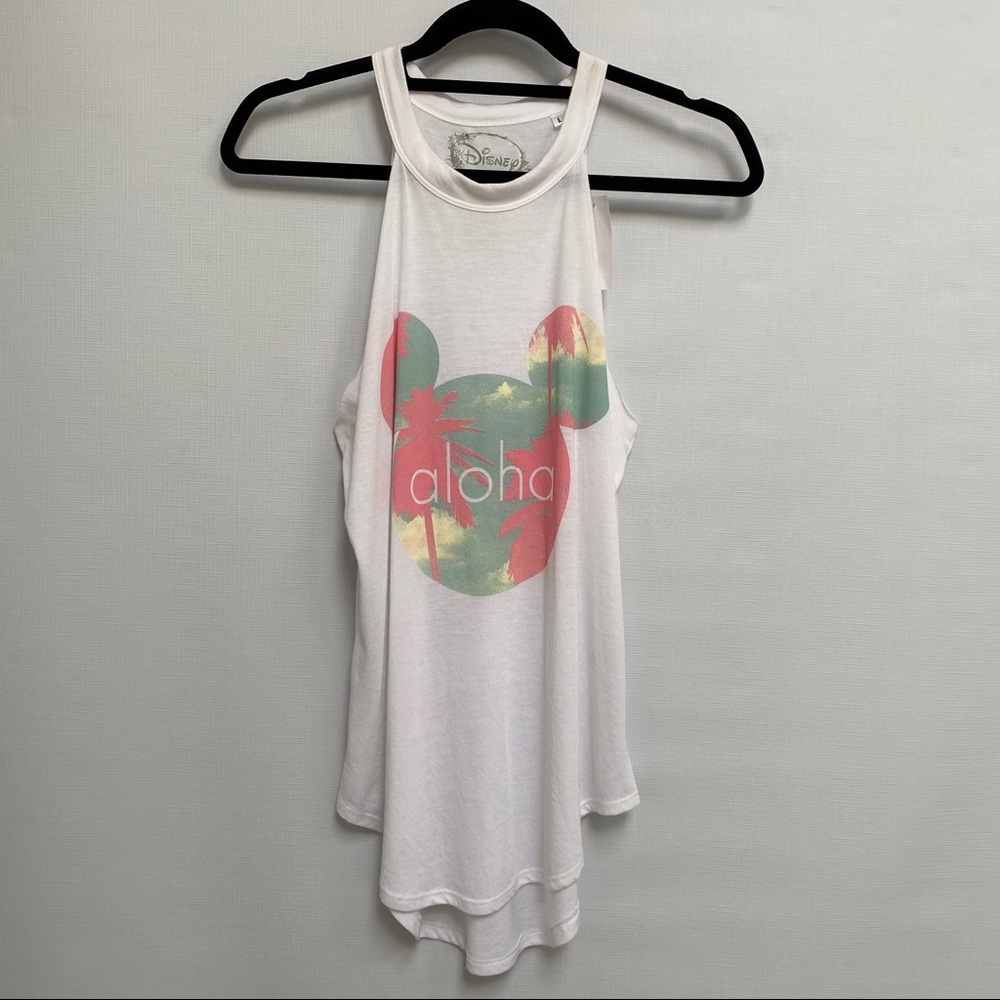 NWT Disney Mickey Aloha Scalloped Tank